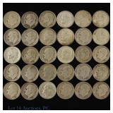 USA 90%-Silver Roosevelt Dimes (30)