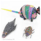 Oaxaca Alebrije Armadillo & Seal Figures