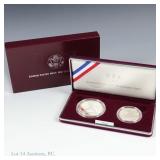 1992-S USA 90%-Silver & Clad Olympic 2-Coin set
