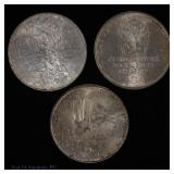 1965 - 1969 Czech 50%-Silver 25 Korun Coins (3)