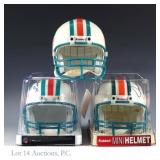Miami Dolphins Signed Mini Helmets (3)