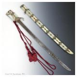 Moroccan Nimcha Sword w/ Semi Precious Stones