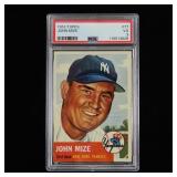 1953 Topps John Mize Baseball Card (PSA VG 3)