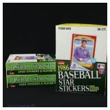 3 Wax Boxes 1986 Fleer Baseball Star Stickers