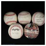 5 Baseballs (4 Signed)