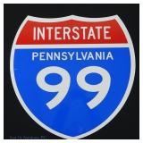 Pennsylvania I-99 Interstate Sign