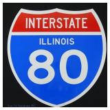 Illinois I-80 Interstate Sign