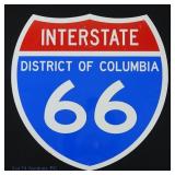 District Of Columbia DC I-66 Interstate Sign