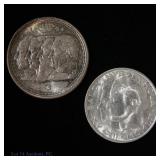 1954 & 1960 83%-Silver Belgium Coins (Gem BU), 2