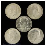 1964-D USA 90%-Silver Kennedy Half Dollar - BU (5)