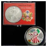 American 99.9% Silver Eagles $1 Bullion Coins (2)