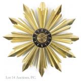 Welby Mid Century MCM Sunburst Wall Clock