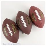 Signed NFL HOF Footballs (3), COA
