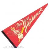 New York Yankees Felt Pennant (Rarer Design)