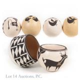 Acoma Pottery Lot, Dolores & Lucy M. Lewis (6)