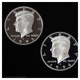 1995s & 1996s USA 90%-Silver Proof Kennedy 50c (2)