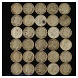 USA 90%-Silver Roosevelt Dimes (30)