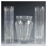 Three Baccarat Crystal Vases