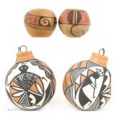 Native American Pottery Lot Lucario, Tungovia (4)