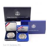 1986-S & 1993-WP USA 90%-Silver Proof Com $1 (2)