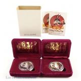 1990 USA Bugs Bunny 1 Ozt Silver Rounds (2)
