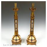 German Art Deco 25" Tall Candlesticks (2)