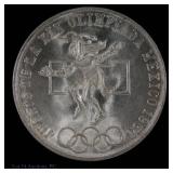 1968 Mexico Olympics 25 Peso Silver Coin