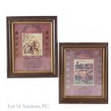 USA Buffalo 5c & Indian Head 1c Framed Displays, 2