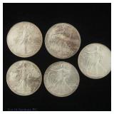 2000 American Silver Eagle $1 Bullion Coins, 5