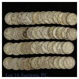 1935 - 1945 USA Silver Mercury Dimes (VF - AU), 50