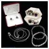 Sterling Silver Jewelry With Stones, Pearls