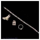 Sterling & Gold Mixed Jewelry