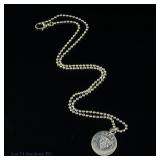 Gucci Sterling Silver Ball Chain Necklace, Pendant