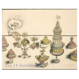 Rare Ronald Searle Cat Print, Signed & #ed