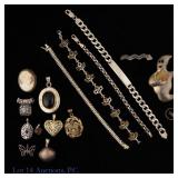 Sterling Silver Pendants, Pins, Bracelets