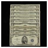 1934 - 1957 USA Silver Certif. & Legal Dd Notes, 9