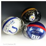 Marchetti, Johnson & R. Brown HOF Mini Helmets