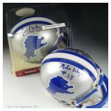 Lou Creekmur & Lem Barney HOF Lions Mini Helmets