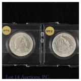 1892 & 1893 USA 90%-Silver Columbian Expo 50c, 2