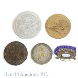 Various USA Exonumia Items (5)