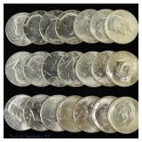 1965 -1970 USA 40%-Silver Kennedy Half Dollars, 21