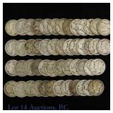 1916 - 1929 USA Silver Mercury Dimes (G - VF), 50