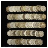 USA 90%- Silver Mercury & Roosevelt Dimes (75)