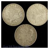 1921 D & S USA Silver Morgan Dollars (3)