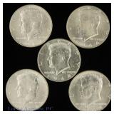 1964-D USA 90%-Silver Kennedy Half Dollar - BU (5)
