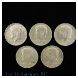 1964 (P) USA 90%-Silver Kennedy 50c, 5