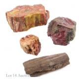 Group Of Petrified Wood And Jasper