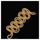 14k Y Gold Rope-Style Necklace Chain - No Clasp