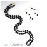 14k Gold Earrings & Necklace Set