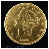 18k Y. Gold Piaget Watch 1895-S USA $20 Gold Coin